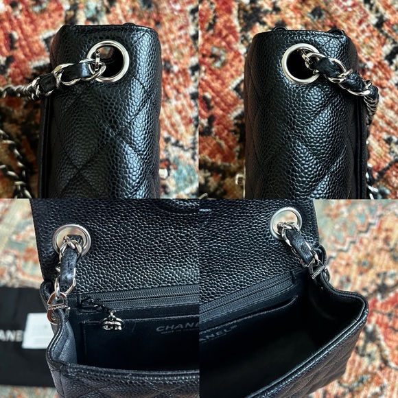 Chanel Classic Mini Square Caviar Black Flap Bag - Picture 8 of 10